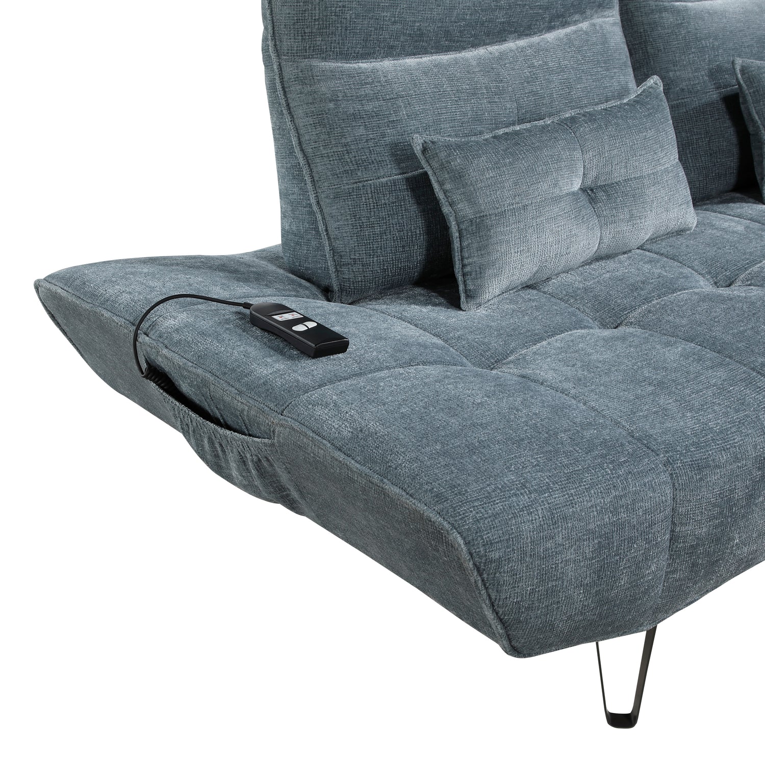 9556BUE-3PW Sofa with Power Adjustable Seat Depth and Manual Adjustable Headrests - 9556BUE-3PW