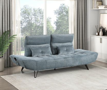 9556BUE-3PW Sofa with Power Adjustable Seat Depth and Manual Adjustable Headrests - 9556BUE-3PW