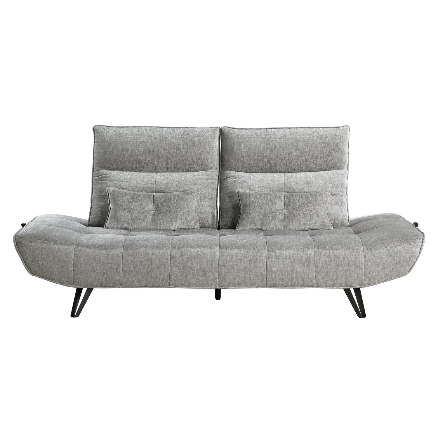 9556GRY-3PW Sofa with Power Adjustable Seat Depth and Manual Adjustable Headrests - 9556GRY-3PW