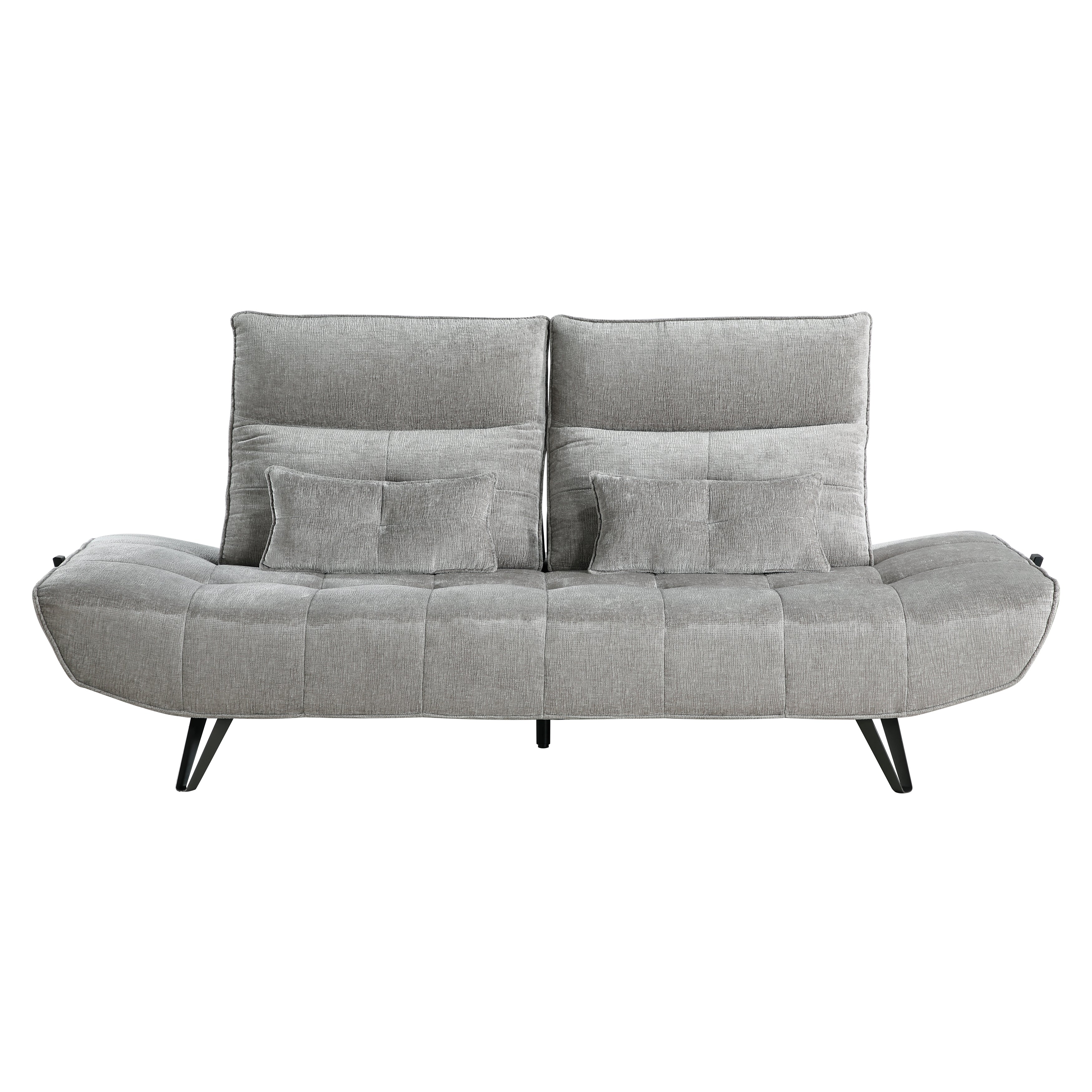 9556GRY-3PW Sofa with Power Adjustable Seat Depth and Manual Adjustable Headrests - 9556GRY-3PW