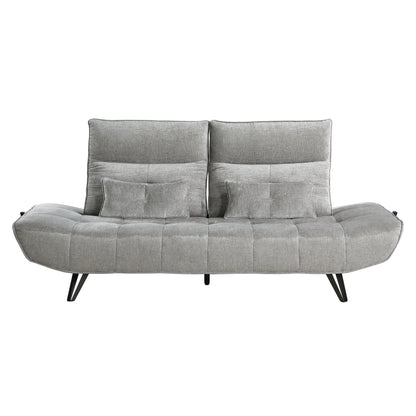 9556GRY-3PW Sofa with Power Adjustable Seat Depth and Manual Adjustable Headrests - 9556GRY-3PW