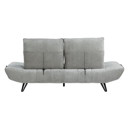 9556GRY-3PW Sofa with Power Adjustable Seat Depth and Manual Adjustable Headrests - 9556GRY-3PW