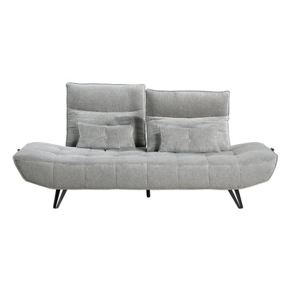 9556GRY-3PW Sofa with Power Adjustable Seat Depth and Manual Adjustable Headrests - 9556GRY-3PW