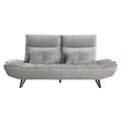 9556GRY-3PW Sofa with Power Adjustable Seat Depth and Manual Adjustable Headrests - 9556GRY-3PW