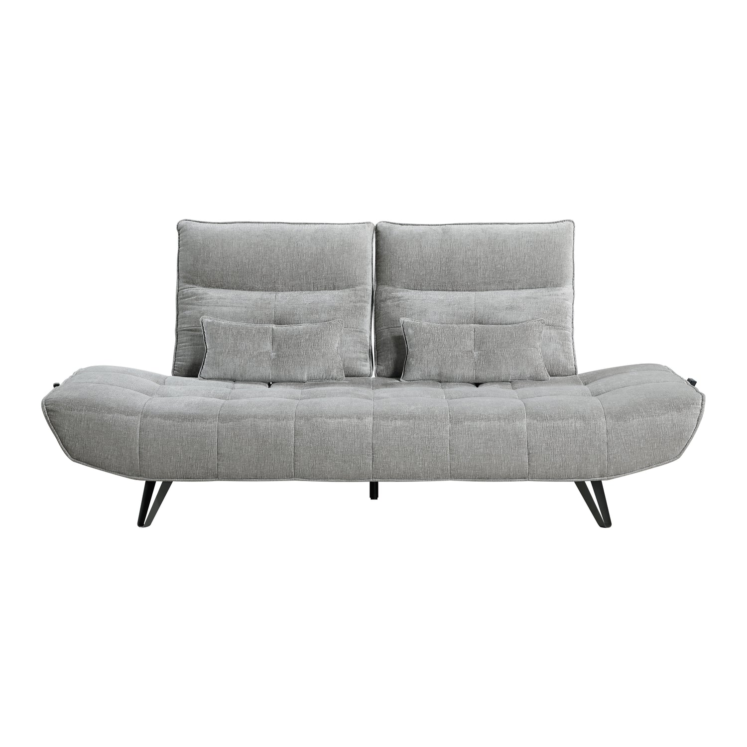 9556GRY-3PW Sofa with Power Adjustable Seat Depth and Manual Adjustable Headrests - 9556GRY-3PW
