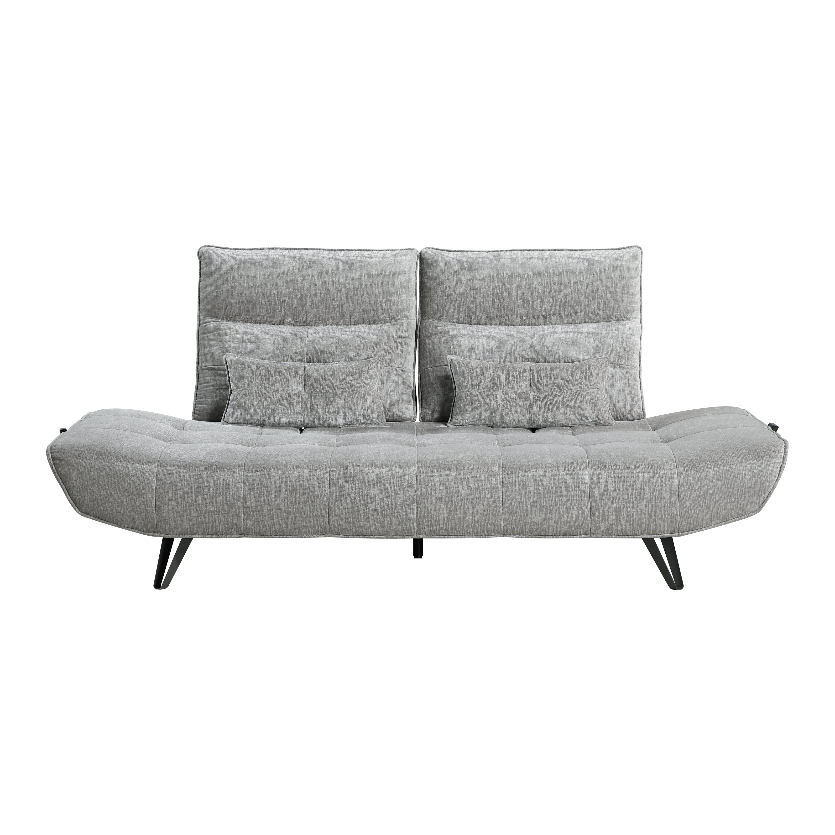 9556GRY-3PW Sofa with Power Adjustable Seat Depth and Manual Adjustable Headrests - 9556GRY-3PW