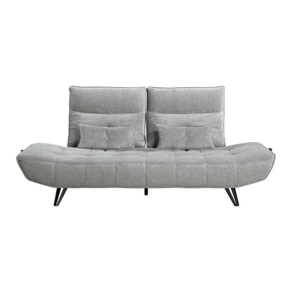9556GRY-3PW Sofa with Power Adjustable Seat Depth and Manual Adjustable Headrests - 9556GRY-3PW