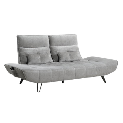 9556GRY-3PW Sofa with Power Adjustable Seat Depth and Manual Adjustable Headrests - 9556GRY-3PW
