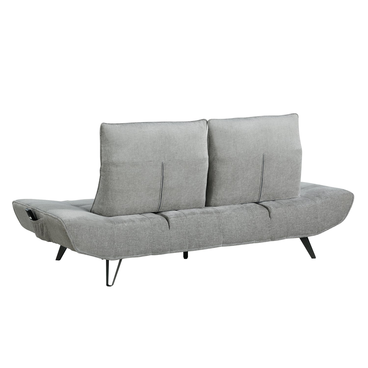 9556GRY-3PW Sofa with Power Adjustable Seat Depth and Manual Adjustable Headrests - 9556GRY-3PW