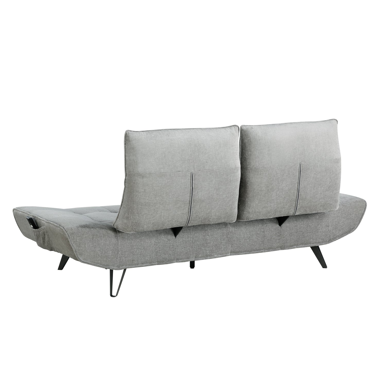 9556GRY-3PW Sofa with Power Adjustable Seat Depth and Manual Adjustable Headrests - 9556GRY-3PW