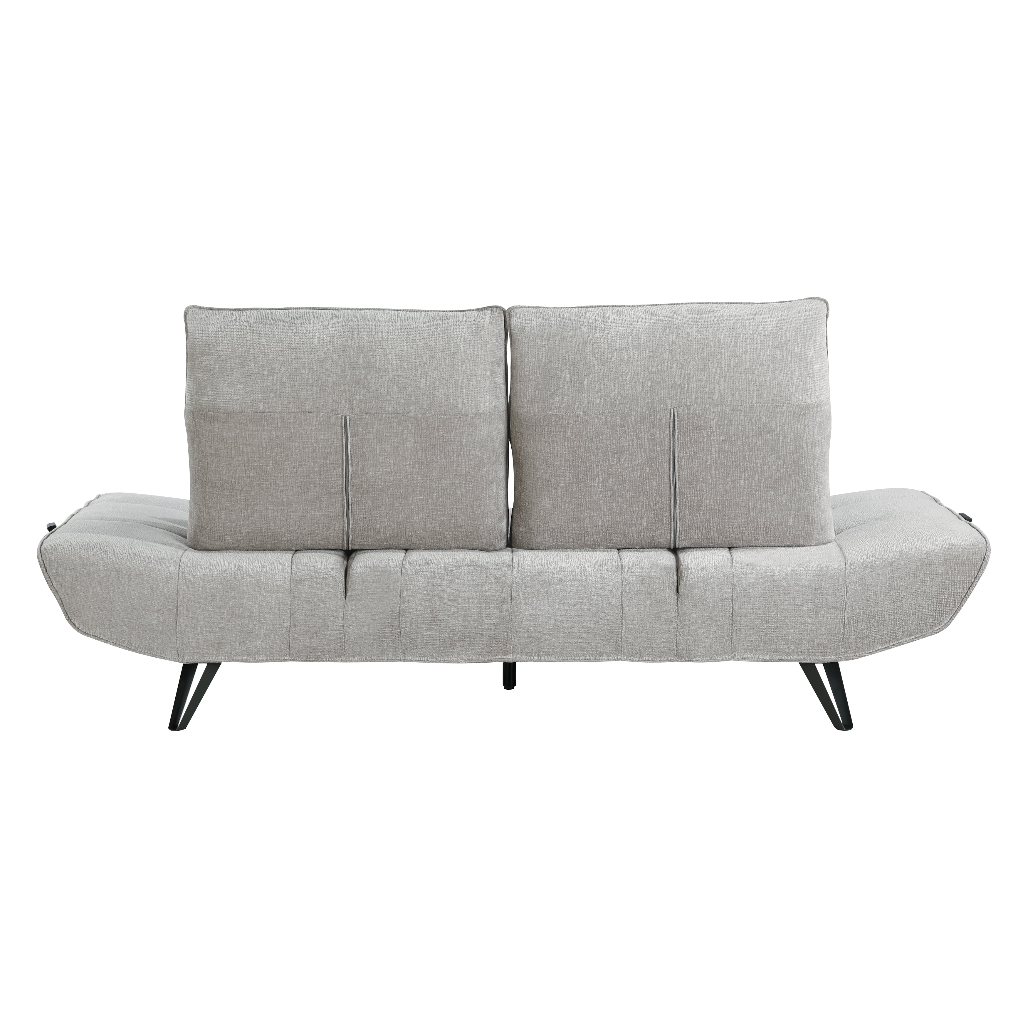 9556LGY-3PW Sofa with Power Adjustable Seat Depth and Manual Adjustable Headrests - 9556LGY-3PW