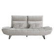 9556LGY-3PW Sofa with Power Adjustable Seat Depth and Manual Adjustable Headrests - 9556LGY-3PW