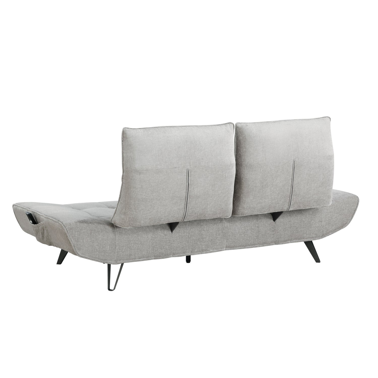 9556LGY-3PW Sofa with Power Adjustable Seat Depth and Manual Adjustable Headrests - 9556LGY-3PW