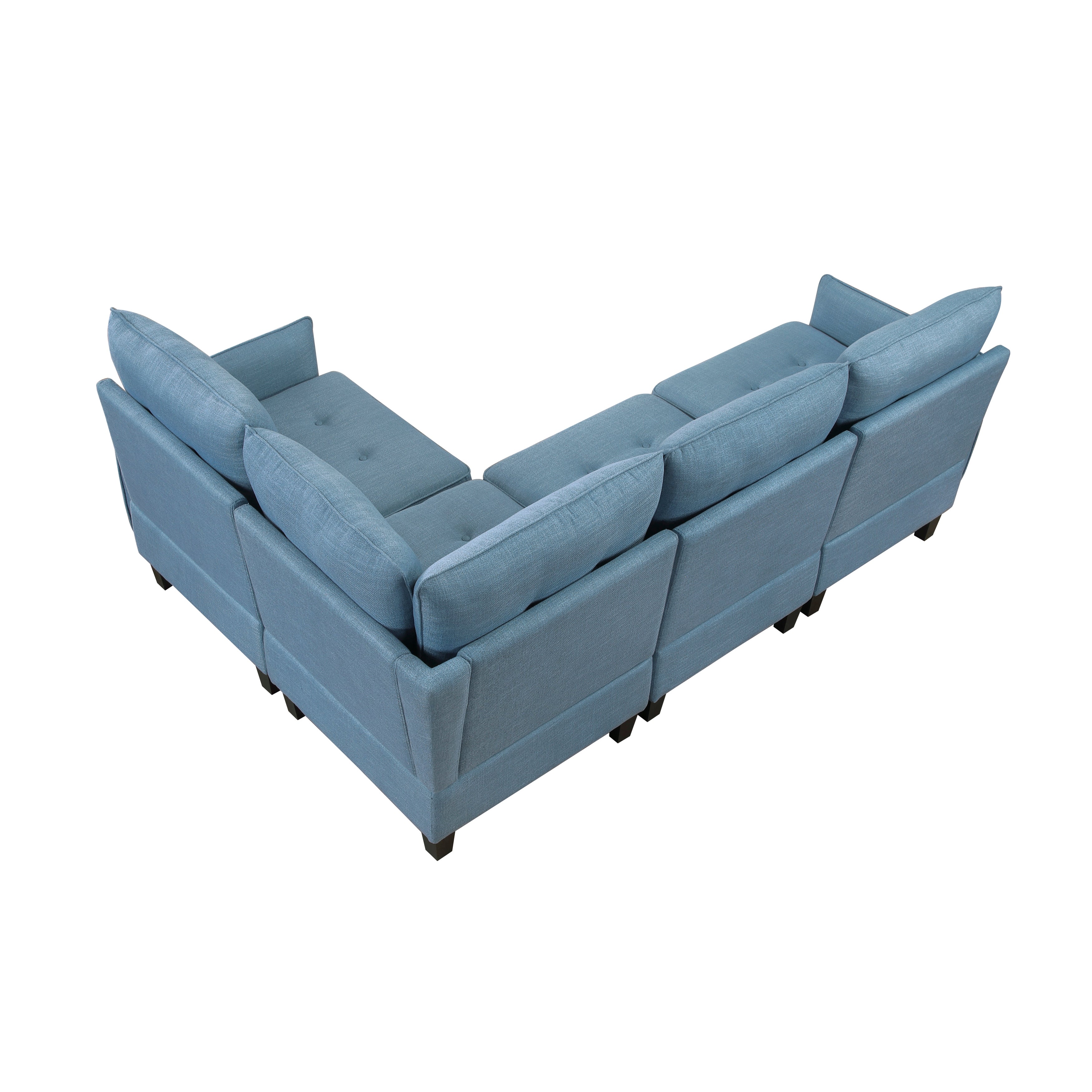 9557BUE*4SC (4)4-Piece Sectional with Storage - 9557BUE*4SC