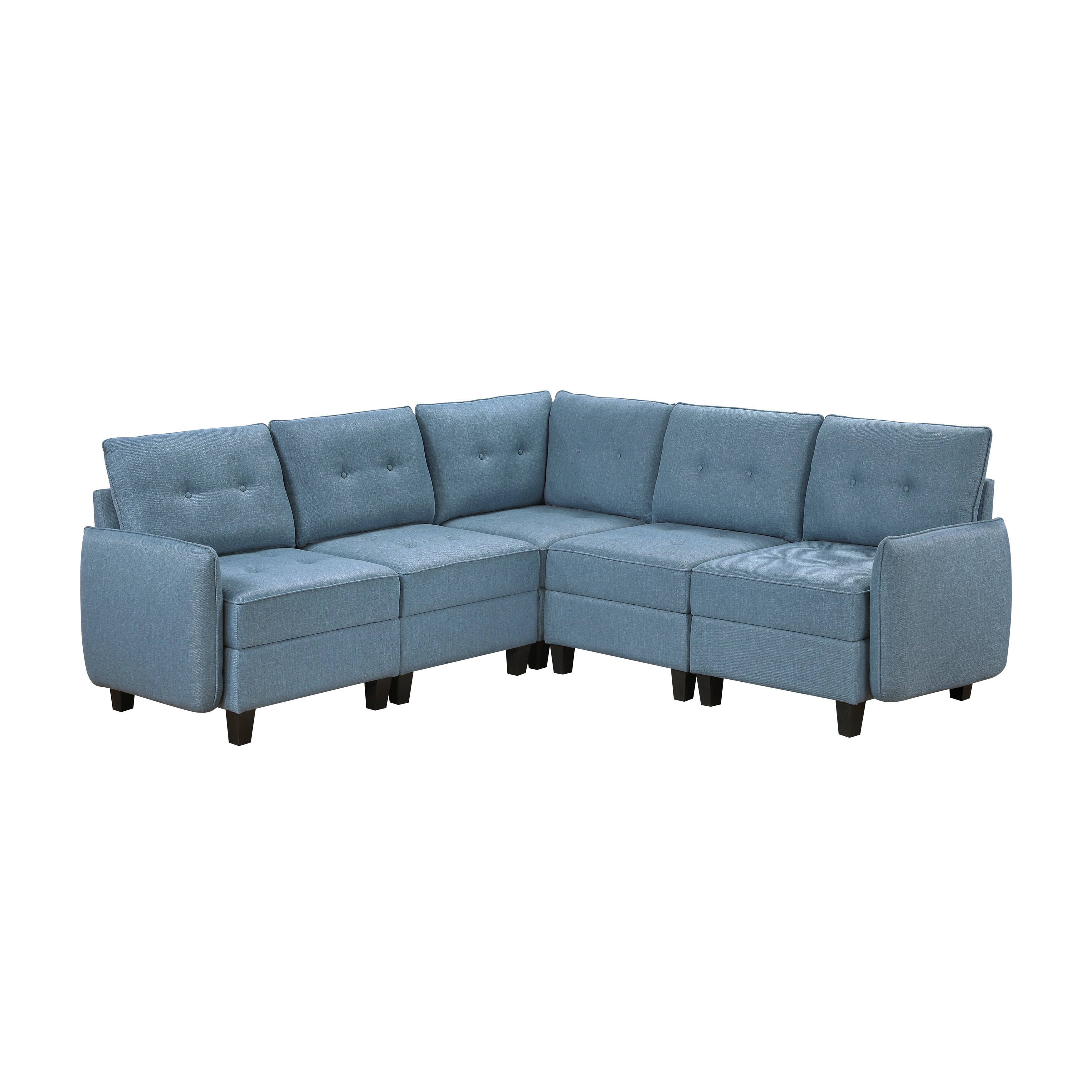 9557BUE*5SC (5)5-Piece Sectional with Storage - 9557BUE*5SC