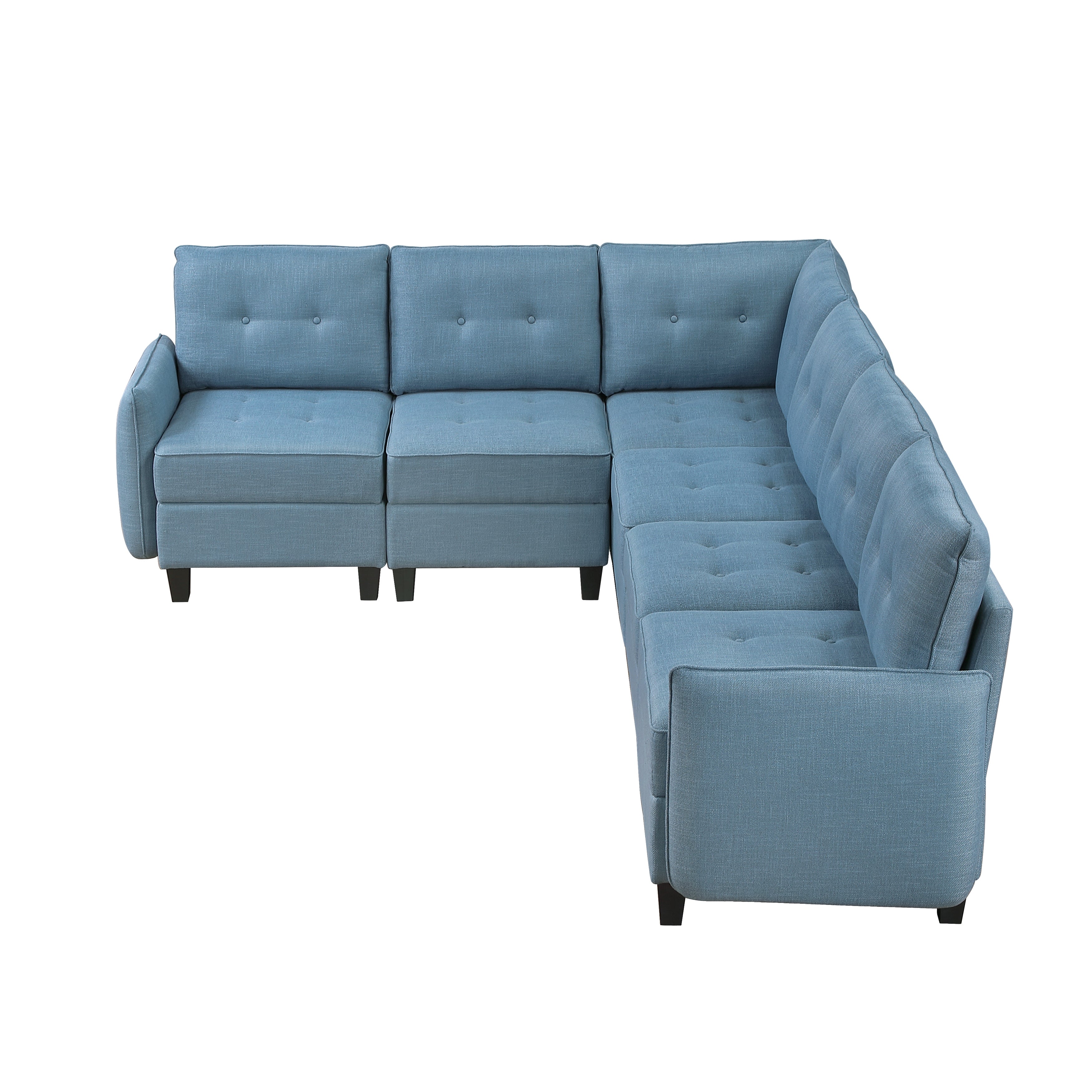 9557BUE*6SC (6)6-Piece Sectional with Storage - 9557BUE*6SC
