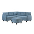 9557BUE*6SCOT (6)6-Piece Sectional with Storage and Ottoman - 9557BUE*6SCOT
