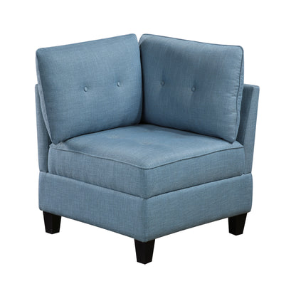 9557BUE*6SCOT (6)6-Piece Sectional with Storage and Ottoman - 9557BUE*6SCOT