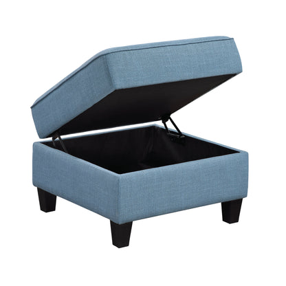 9557BUE*6SCOT (6)6-Piece Sectional with Storage and Ottoman - 9557BUE*6SCOT