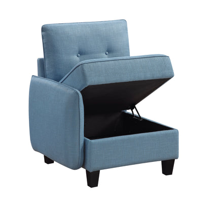 9557BUE*6SCOT (6)6-Piece Sectional with Storage and Ottoman - 9557BUE*6SCOT