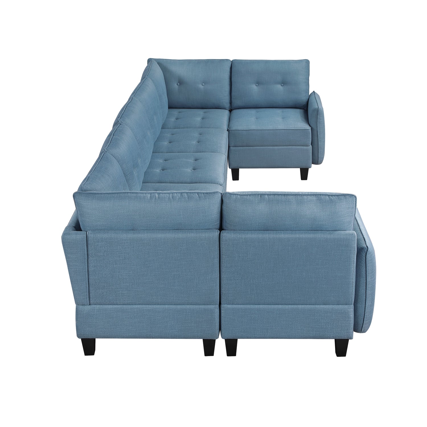 9557BUE*7SC (7)7-Piece Sectional with Storage - 9557BUE*7SC
