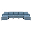 9557BUE*7SC2OT (7)7-Piece Sectional with Storage and Two Ottomans - 9557BUE*7SC2OT