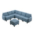 9557BUE*7SCOT (7)7-Piece Sectional with Storage and Ottoman - 9557BUE*7SCOT