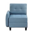 9557BUE-C1A Chair with One Arm and Storage - 9557BUE-C1A