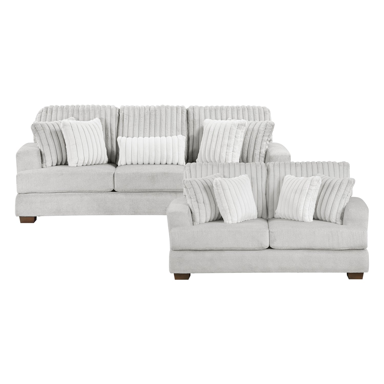 9558LG*2 2pc Set: Sofa, Love - 9558LG*2