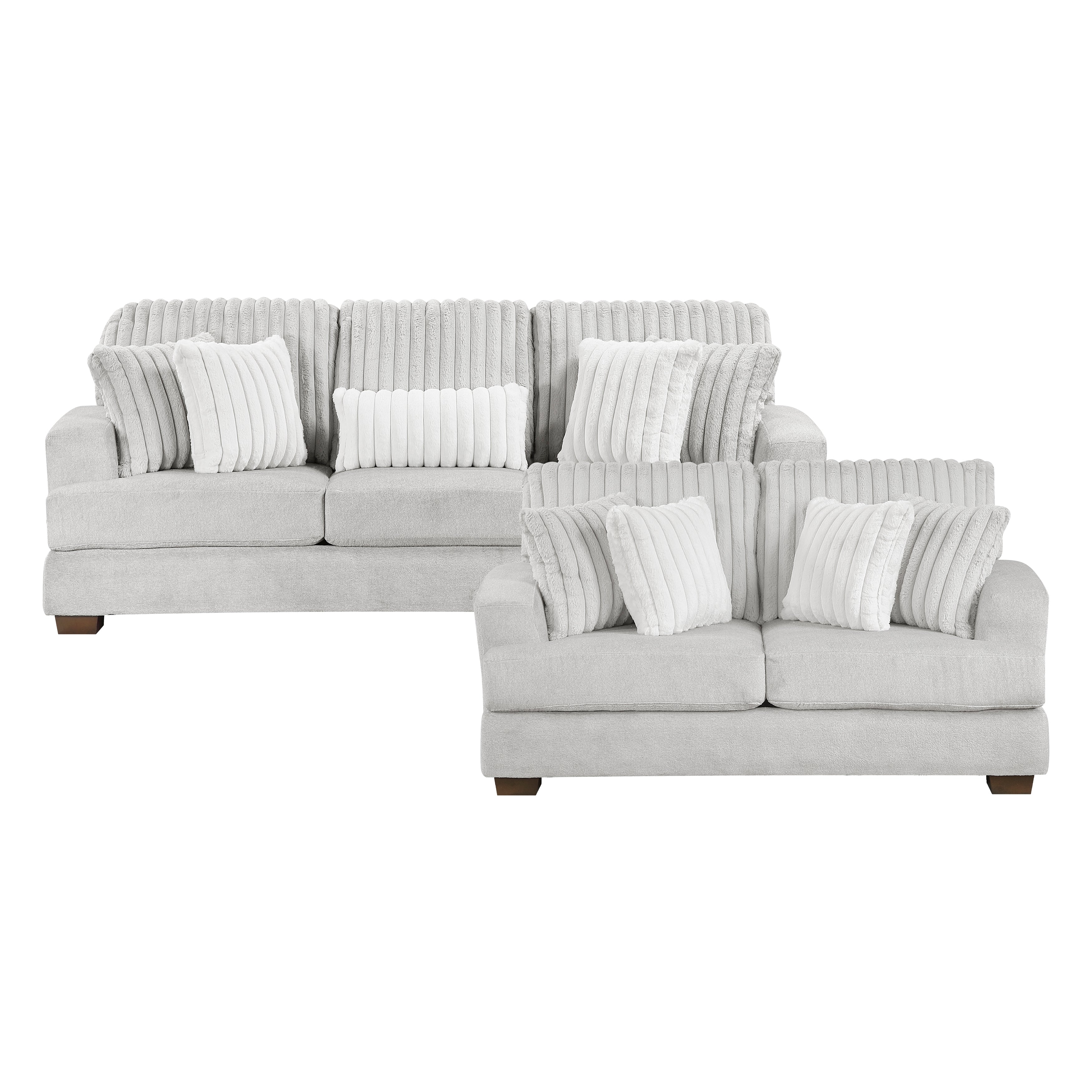 9558LG*2 2pc Set: Sofa, Love - 9558LG*2