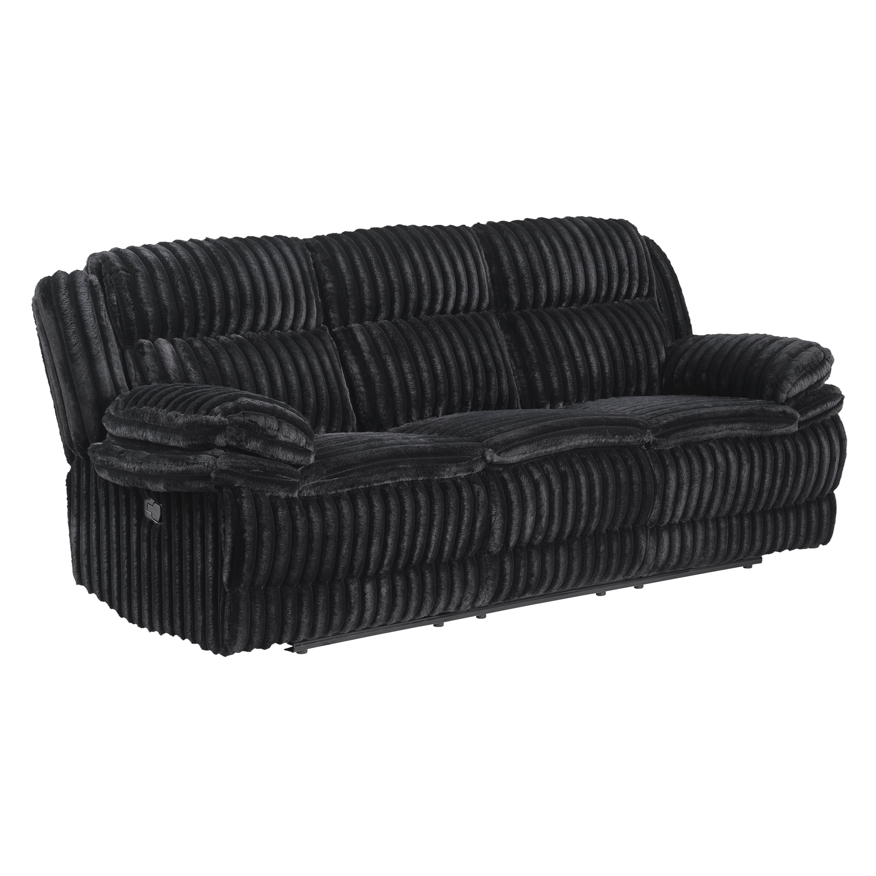 9577BK*2 2pc Set: Sofa, Love - 9577BK*2