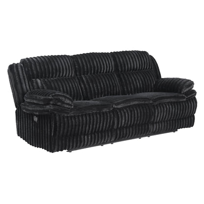 9577BK*2 2pc Set: Sofa, Love - 9577BK*2