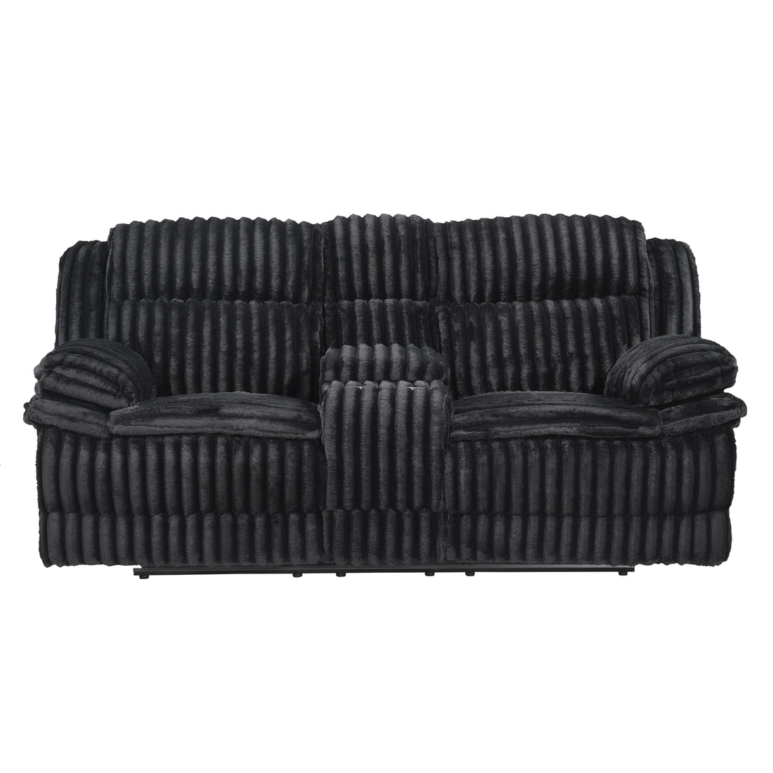 9577BK-2 Double Reclining Love Seat with Center Console - 9577BK-2