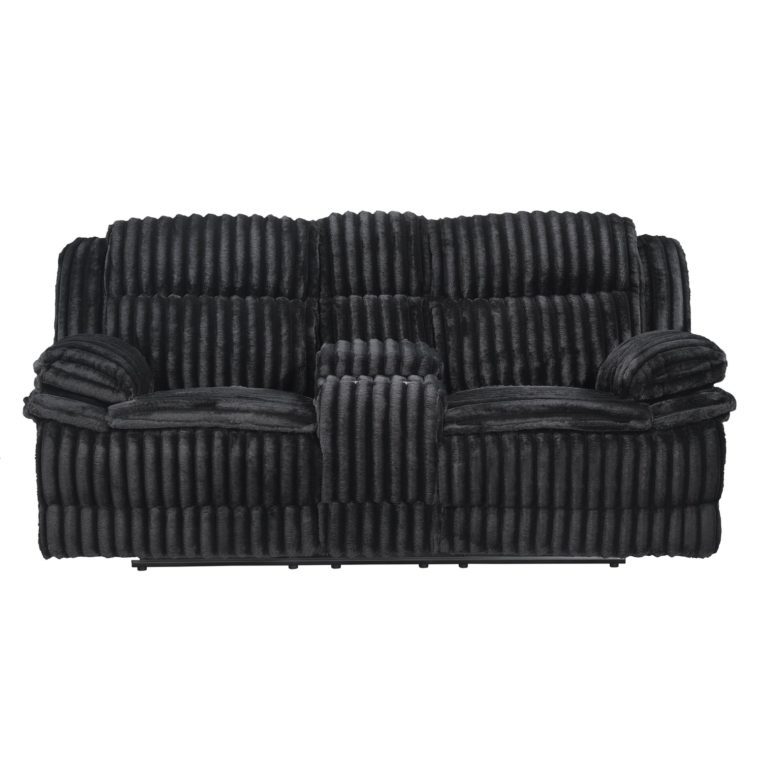 9577BK-2 Double Reclining Love Seat with Center Console - 9577BK-2