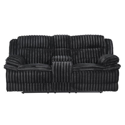 9577BK-2 Double Reclining Love Seat with Center Console - 9577BK-2