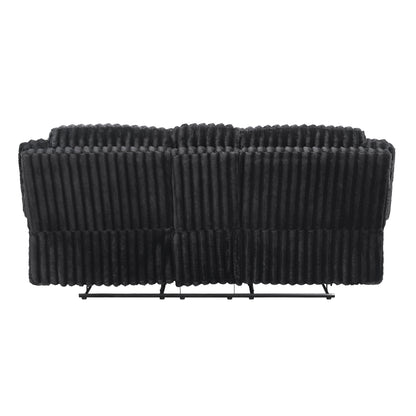 9577BK-2 Double Reclining Love Seat with Center Console - 9577BK-2