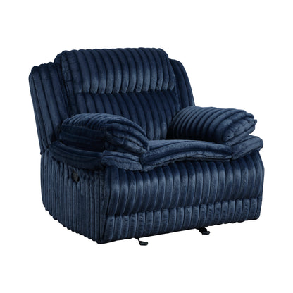 Goodland Blue Double Reclining Living Room Set from Homelegance - Luna Furniture