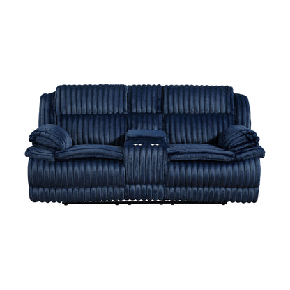 Goodland Blue Double Reclining Living Room Set from Homelegance - Luna Furniture
