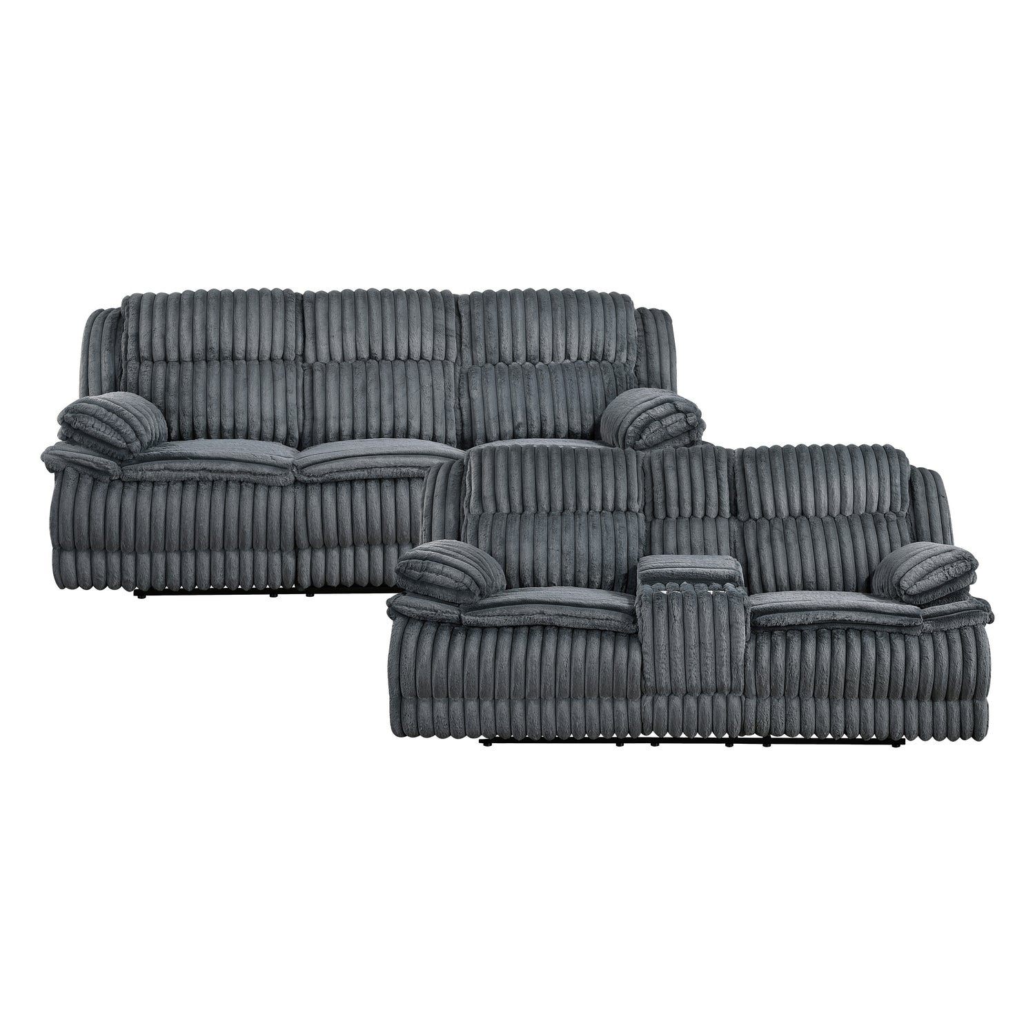 9577DG*2 2pc Set: Sofa, Love - 9577DG*2