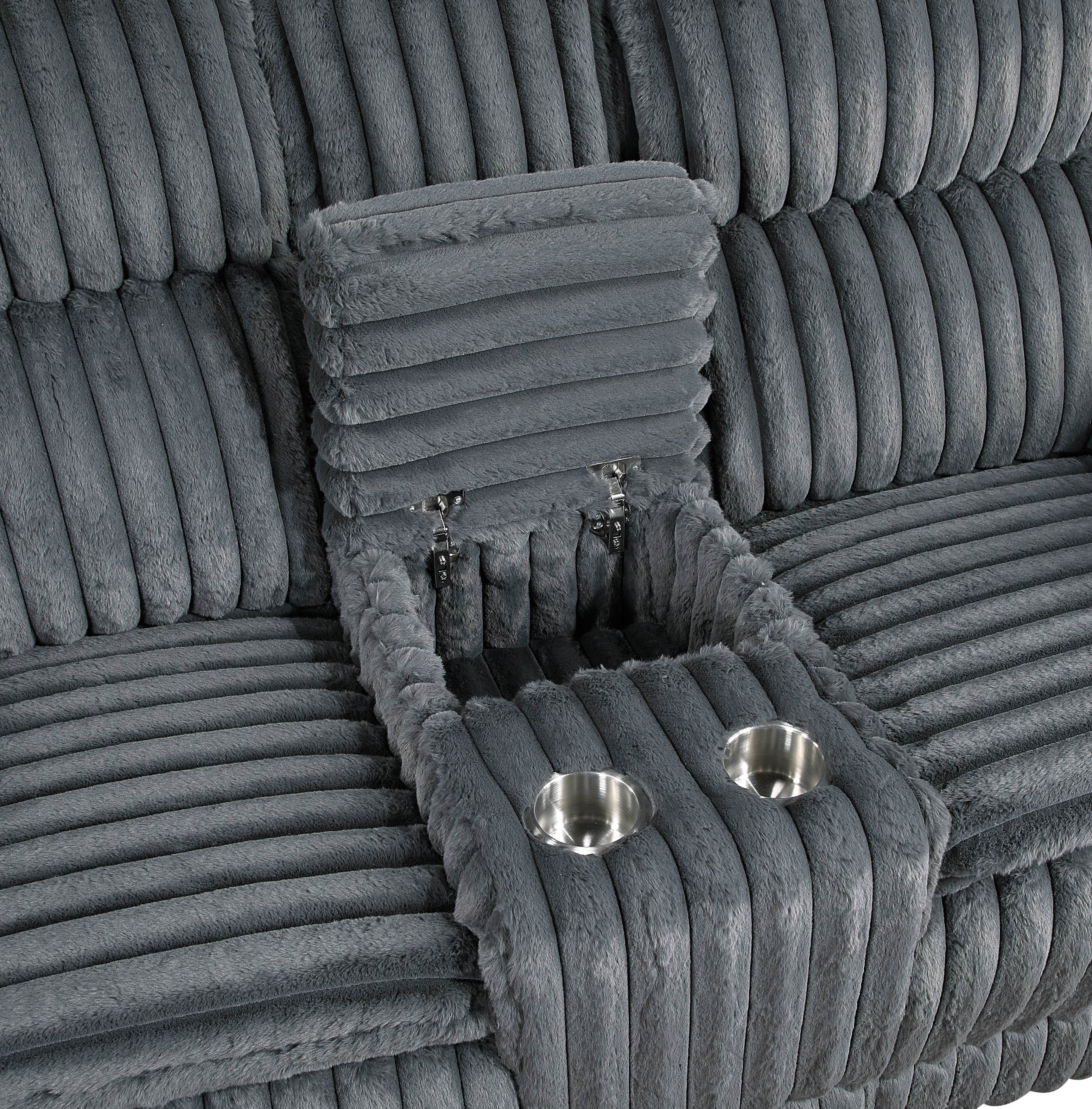 Goodland Dark Gray Double Reclining Living Room Set from Homelegance - Luna Furniture