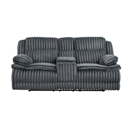 9577DG-2 Double Reclining Love Seat with Center Console - 9577DG-2