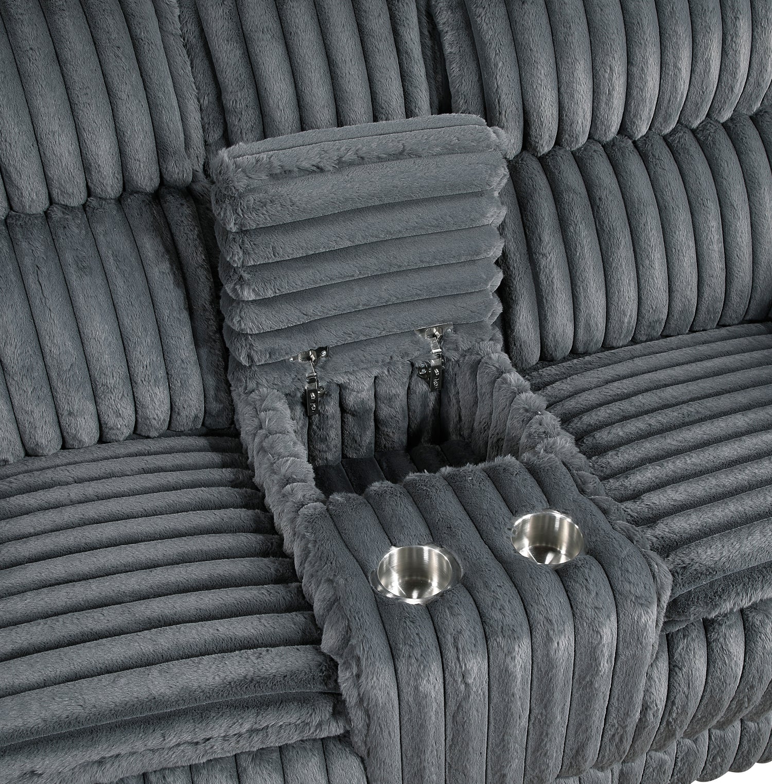 9577DG-2 Double Reclining Love Seat with Center Console - 9577DG-2