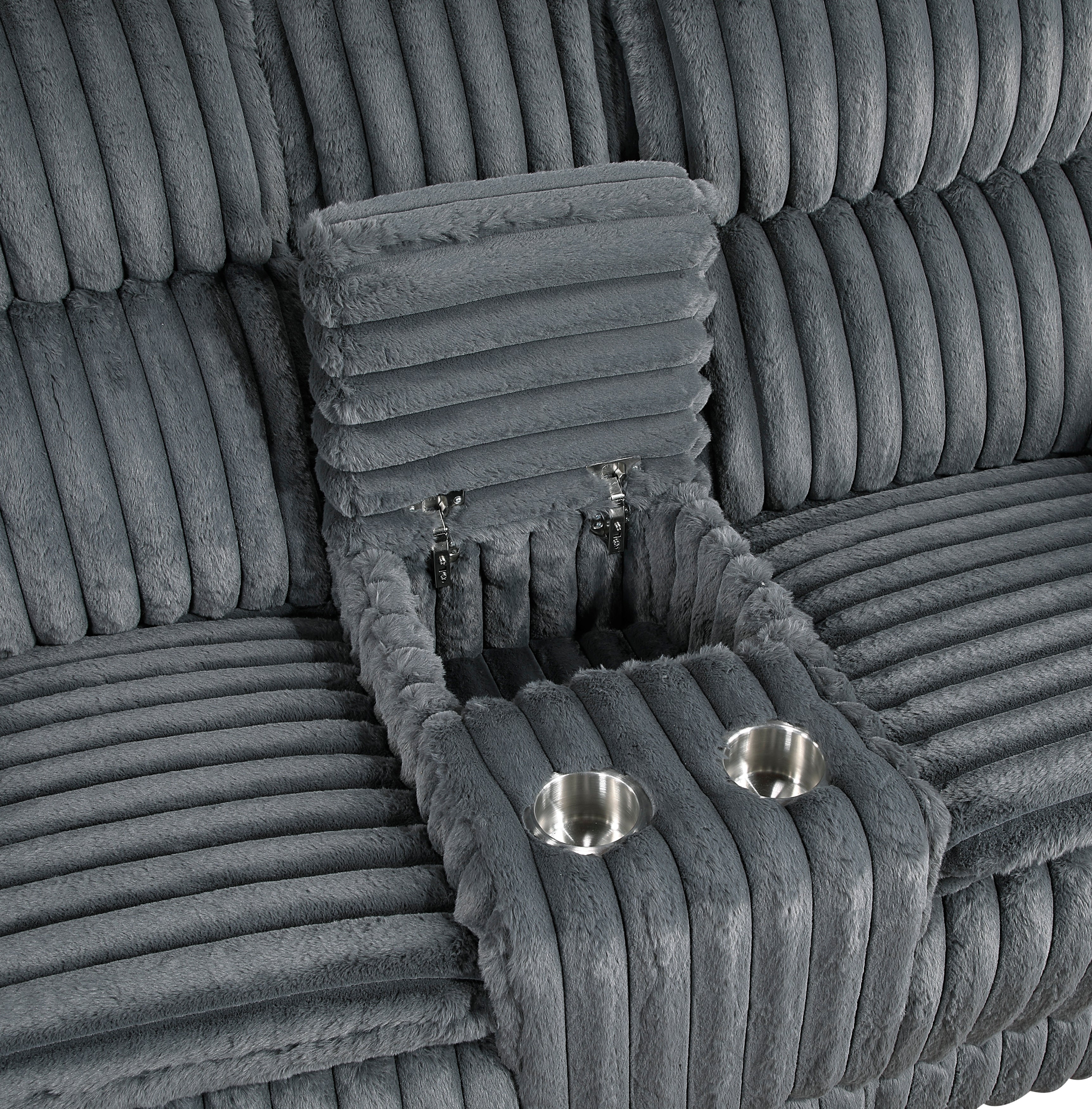 9577DG-2 Double Reclining Love Seat with Center Console - 9577DG-2