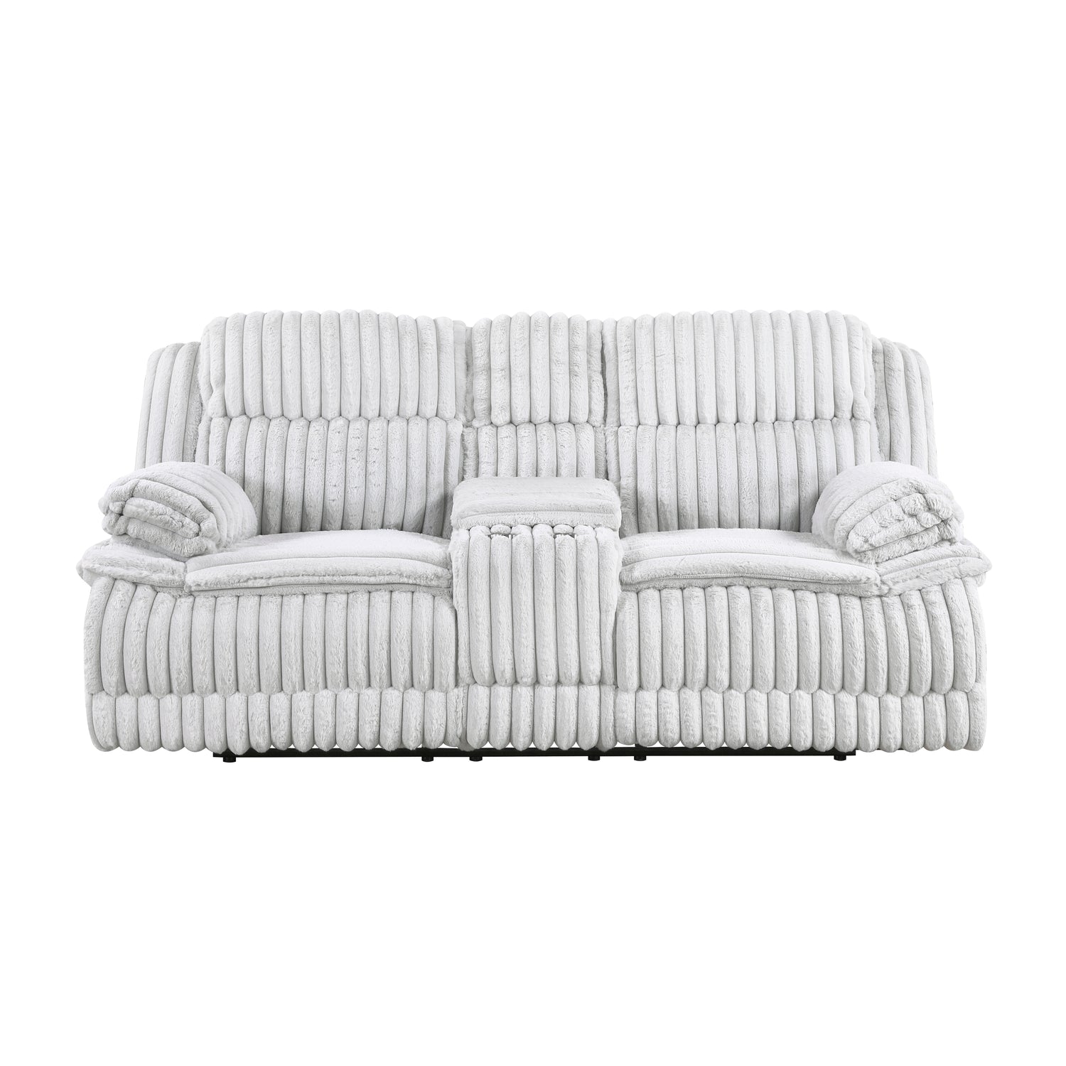 9577GY-2 Double Reclining Love Seat with Center Console - 9577GY-2