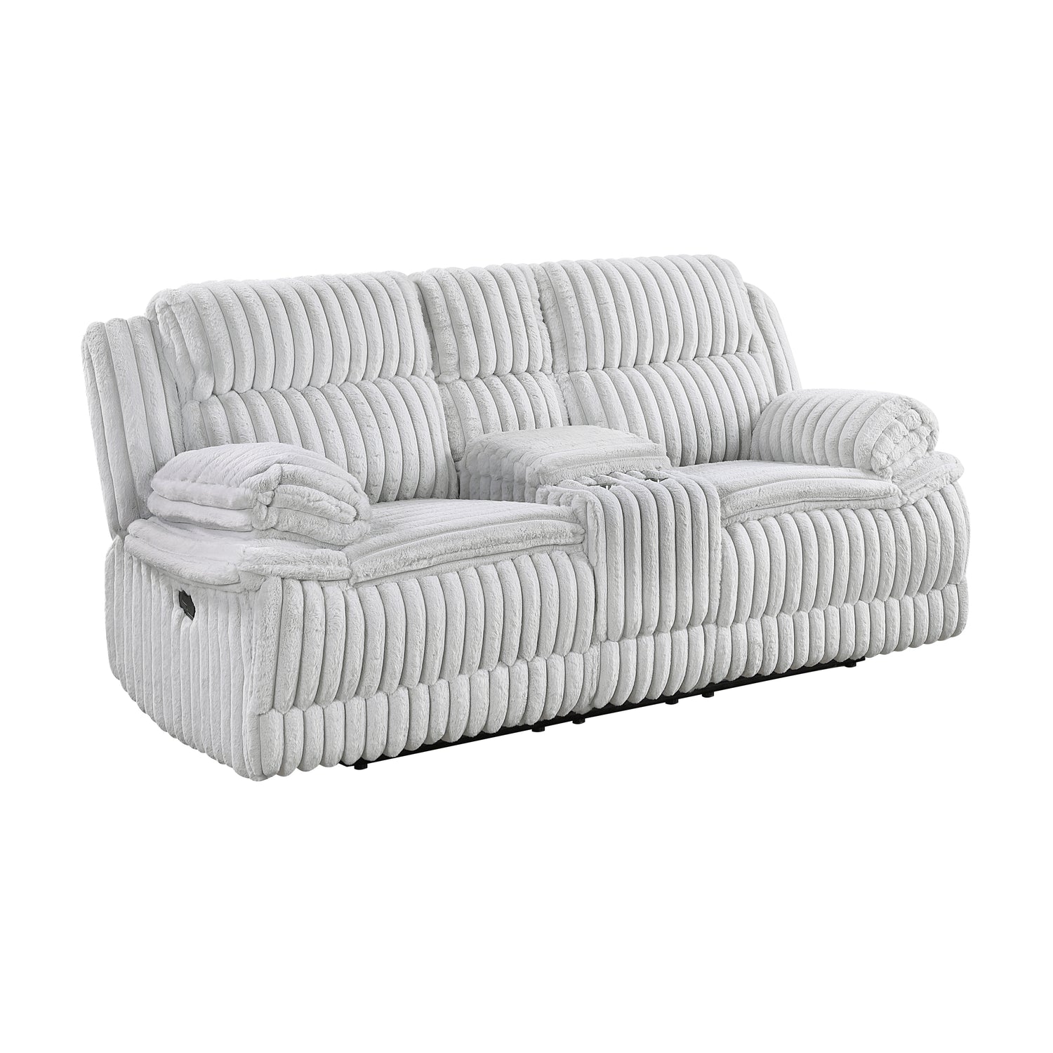 9577GY-2 Double Reclining Love Seat with Center Console - 9577GY-2