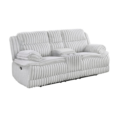 9577GY-2 Double Reclining Love Seat with Center Console - 9577GY-2