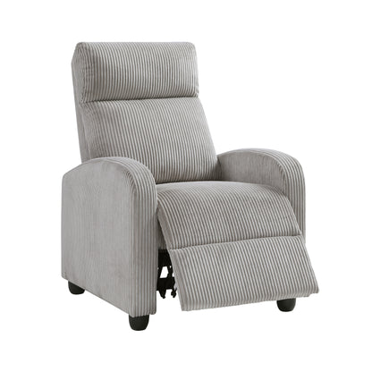 9588GRY-1PB Push Back Reclining Chair - 9588GRY-1PB