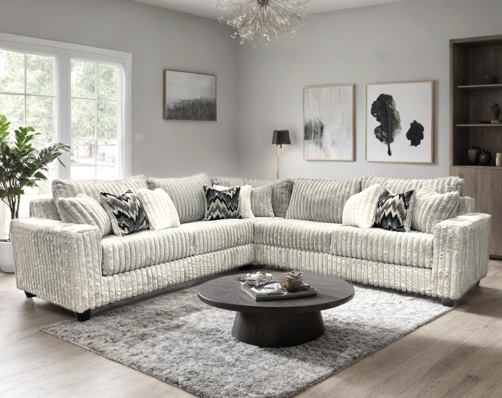 9600 Gray - Oversized Sectional - 9600 Gray - SECTIONAL