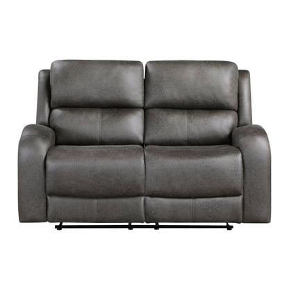 Pagosa Gray Double Reclining Living Room Set from Homelegance - Luna Furniture
