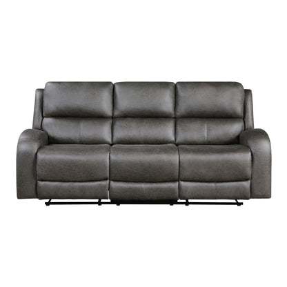 9601GY-3 Double Reclining Sofa - 9601GY-3